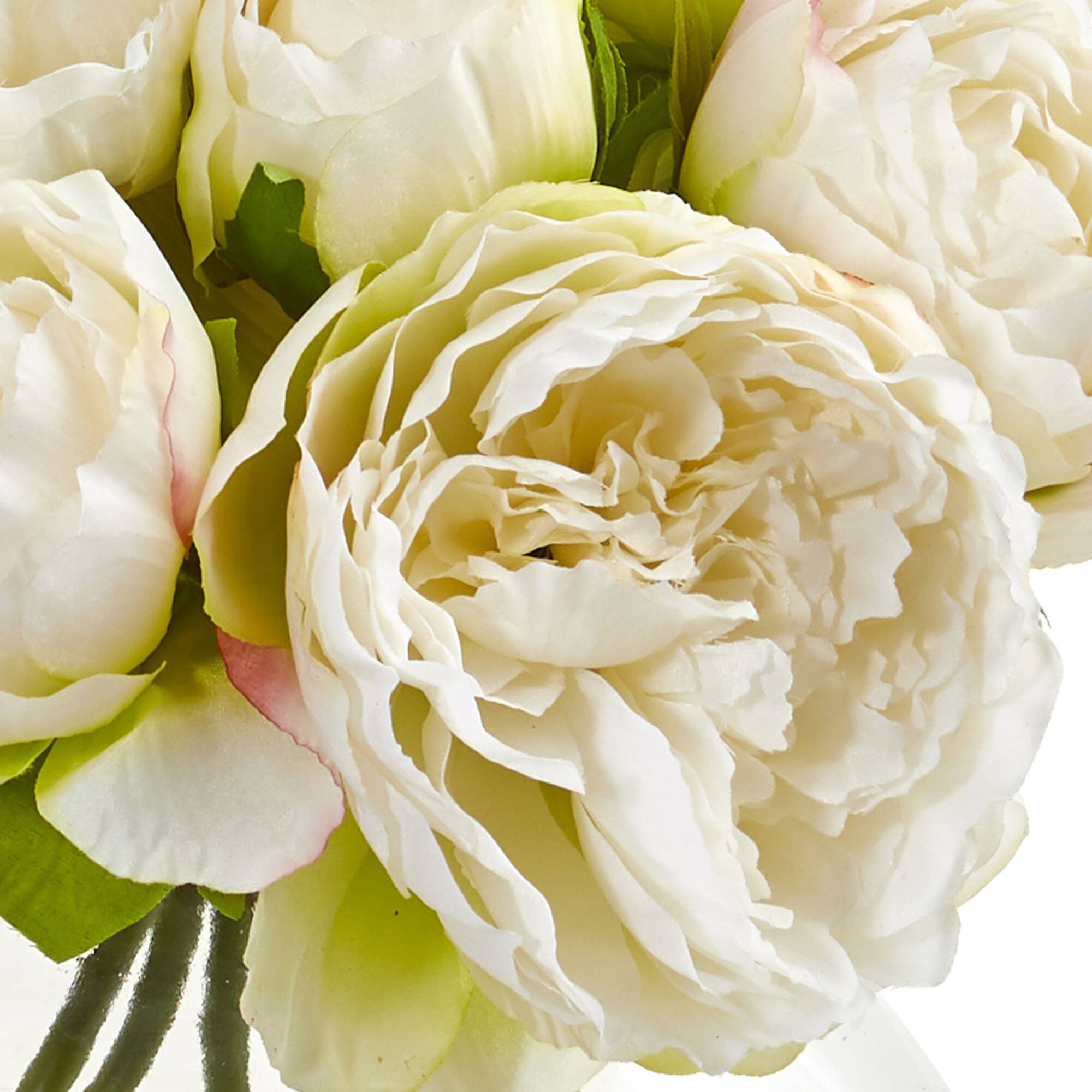 10" Peony Arrangement in Vase